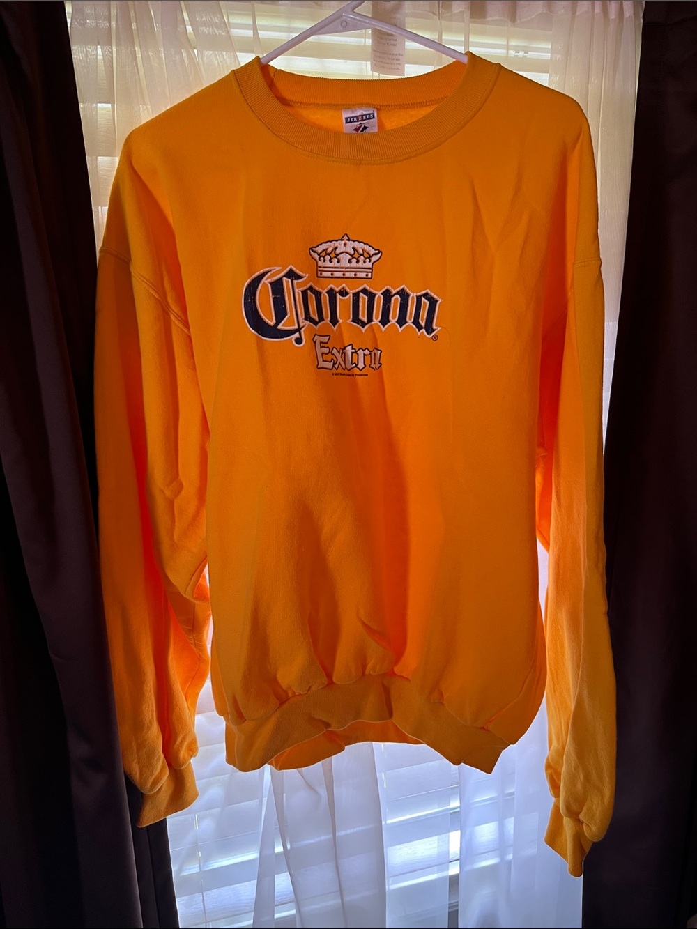 Corona Bright Orange Crewneck Sweatshirt with Logo